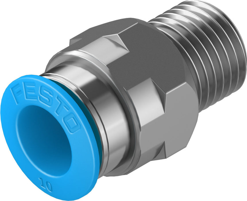 Festo 6.7 mm Quick Star R1/4 Male Thread with External Hex Push-in-Fitting QS-1/4-10