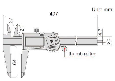 Insize 0-300MM Plain Vernier Caliper 1205-3002S, +0.03MM DIN862