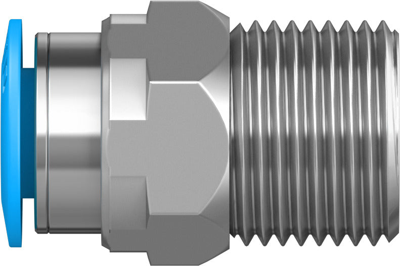 Festo 6.7 mm Quick Star R3/8 Male Thread with External Hex Push-in-Fitting QS-3/8-10