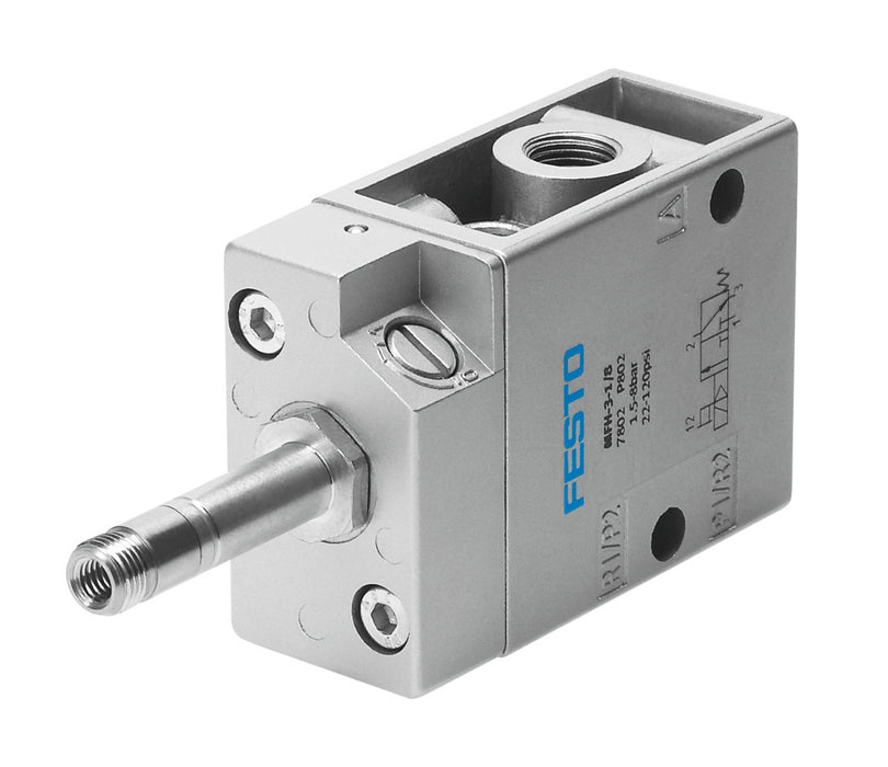 Festo 1/8 Inch 5 mm 3/2 Way Closed External Pilot Reversible Solenoid Valve MFH-3-1/8-S