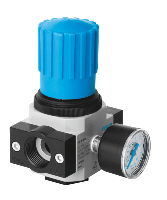 Festo 1/2 Inch Pressure Regulator With Pressure Gauge LR-1/2-D-MIDI