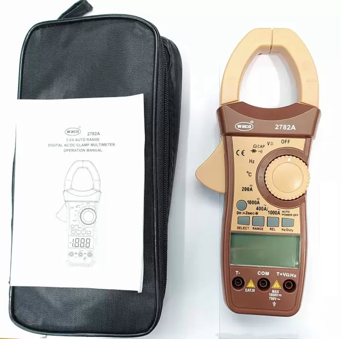 Waco 2782A 3¾-Digit 1000A AC/DC Auto-Ranging Digital Clamp Meter