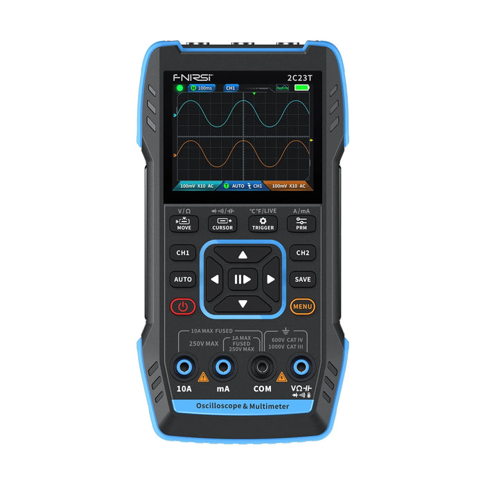 FNIRSI 2C23T Handheld Oscilloscope 10MHz Bandwidth with Built-In Multimeter and DDS Signal Generator