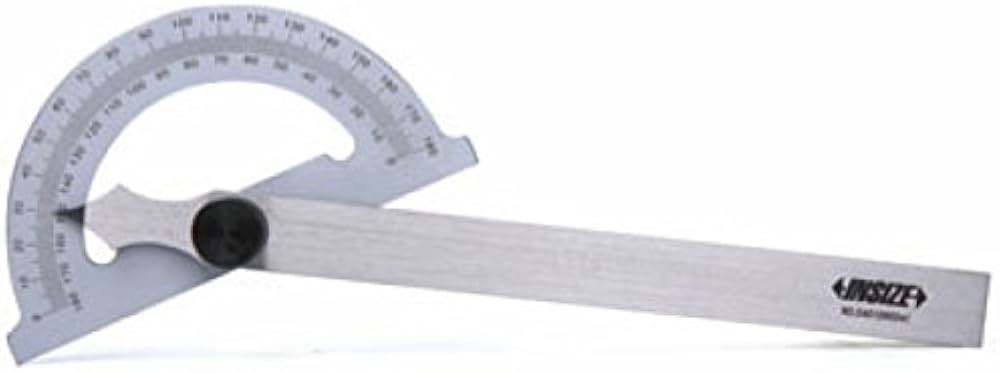 Insize (80x120MM) 0-180° Protractor 4799-180, +0.3°