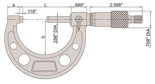 Insize (75-100MM) Outside Micrometer 3203-100A, DIN863-1