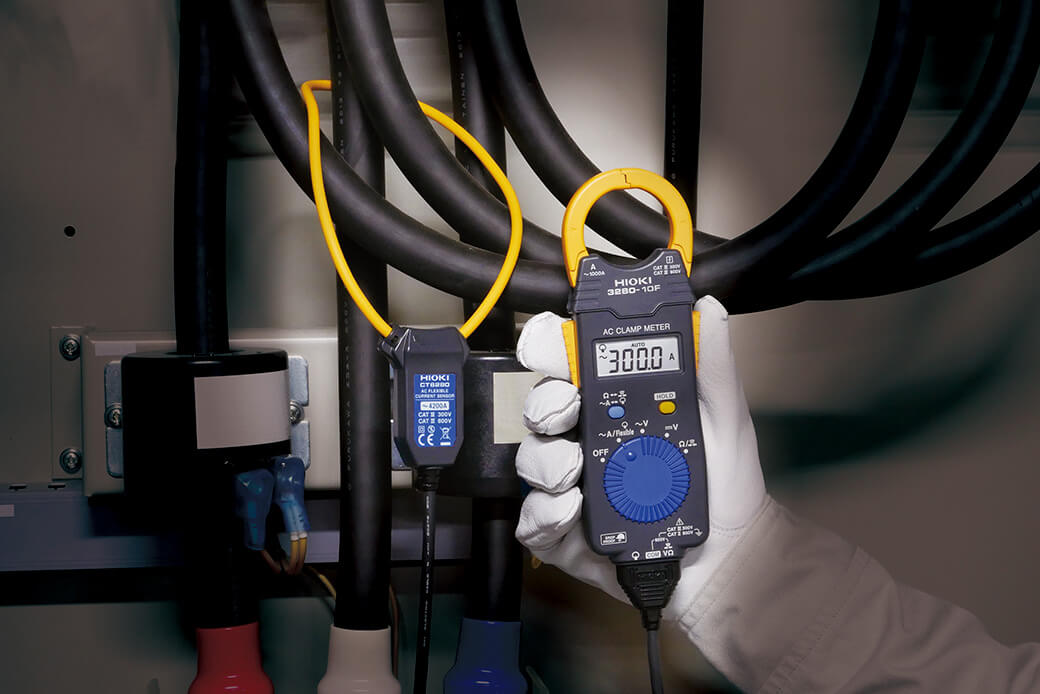 Hioki 3280-10F Compact AC Clamp Meter with 1000A Current Measurement and 600V Voltage Capability