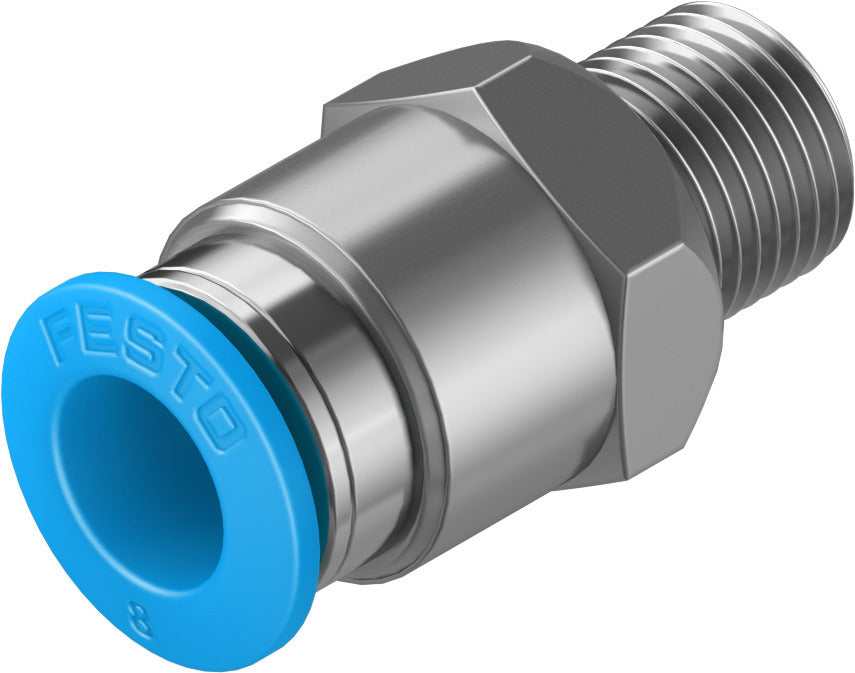 Festo 5 mm Quick Star R1/8 Male Thread with External Hex Push-in-Fitting QS-1/8-8