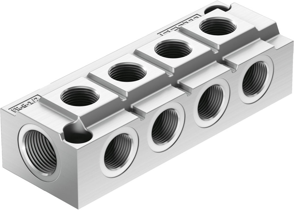 Festo 1/2 Inch FR Die-cast Aluminium 8 Outlets Distributor Block FR-8-1/2