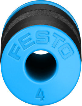 Festo 2.8 mm Quick Star PBT Housing Straight Push in Connector For Tubing OD-4 mm QS-4