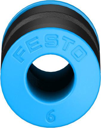 Festo 4.3 mm Quick Star PBT Housing Straight Push in Connector For Tubing OD-6 mm QS-6