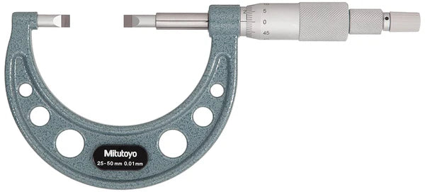 Mitutoyo 50-75MM Blade Micrometer with Ratchet Stop, 0.01MM 122-103