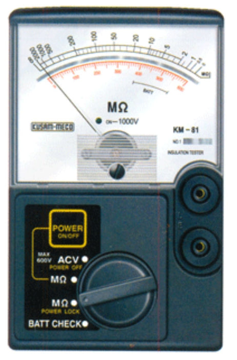 Kusam Meco KM 03 Analog Insulation Tester: Insulation Resistance Measurement up to 100 Megohms