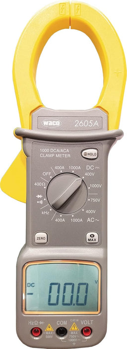 Waco 2605A 3-3/4 Digits 3999 Counts 750/1000V 1000A AC/DC Digital Clamp Meter