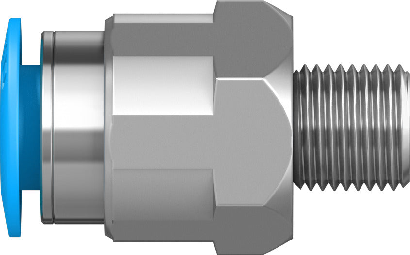 Festo 5.4 mm Quick Star R1/8 Male Thread with External Hex Push-in-Fitting QS-1/8-10