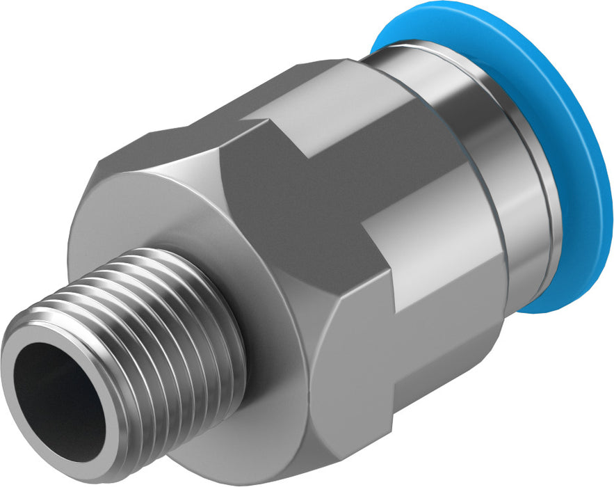 Festo 5.4 mm Quick Star R1/8 Male Thread with External Hex Push-in-Fitting QS-1/8-10