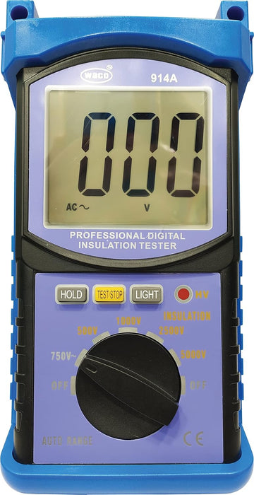 Waco 914A High Voltage Digital Insulation Tester - 500V to 5000V, 200 GΩ