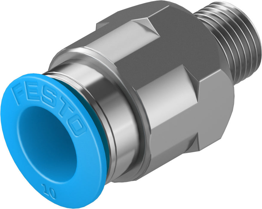 Festo 5.4 mm Quick Star R1/8 Male Thread with External Hex Push-in-Fitting QS-1/8-10