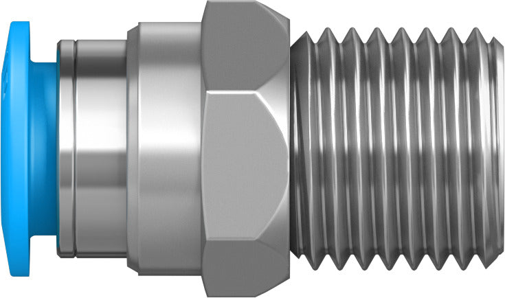 Festo 5 mm Quick Star R1/4 Male Thread with External Hex Push-in-Fitting QS-1/4-8