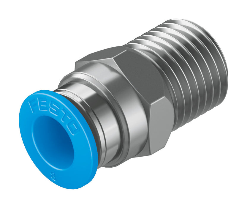 Festo 5 mm Quick Star R1/4 Male Thread with External Hex Push-in-Fitting QS-1/4-8