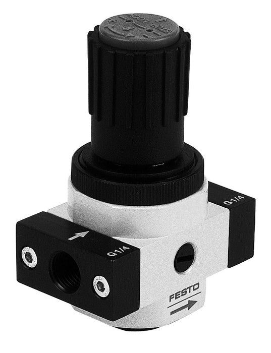 Festo 1/4 Inch 0.5-12 bar Pressure Regulator Without Pressure Gauge LR-1/4-D-O-MINI