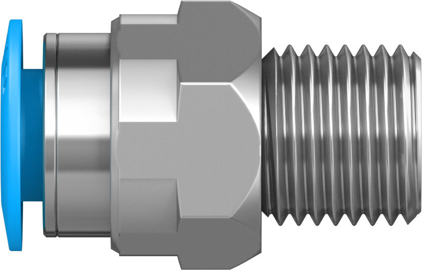 Festo 6.7 mm Quick Star R1/4 Male Thread with External Hex Push-in-Fitting QS-1/4-10