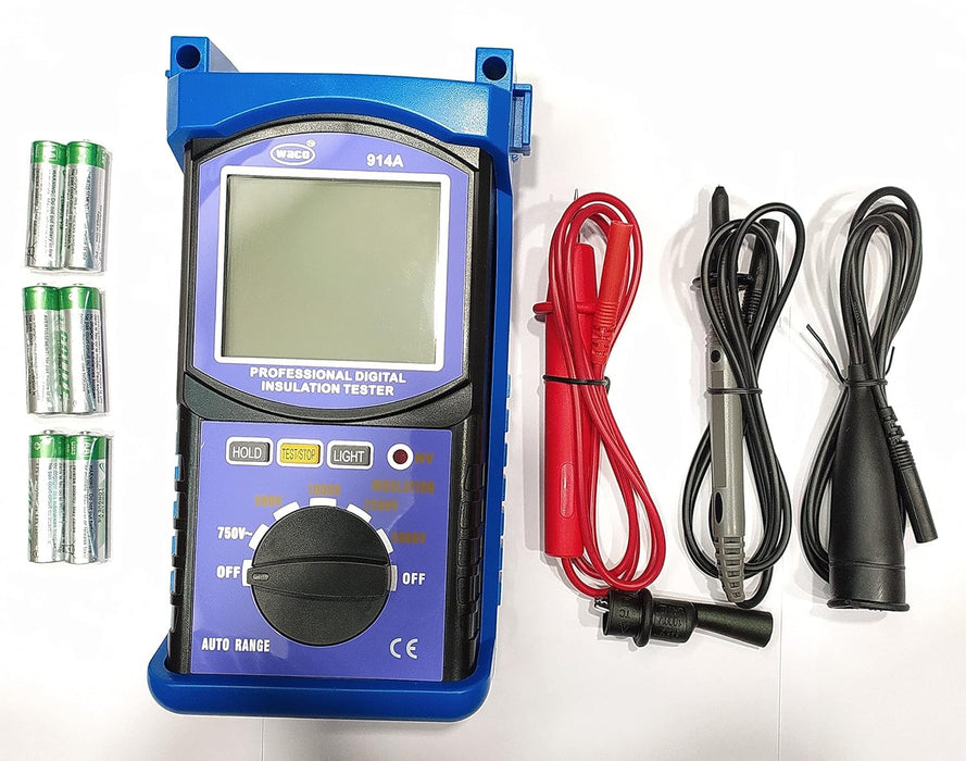 Waco 914A High Voltage Digital Insulation Tester - 500V to 5000V, 200 GΩ