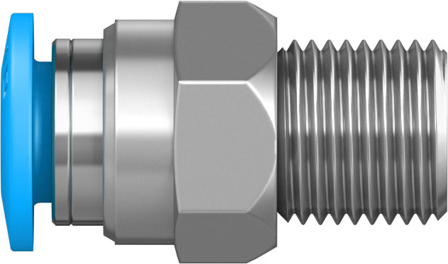 Festo 4 mm Quick Star R1/8 Male Thread with External Hex Push-in-Fitting QS-1/8-6