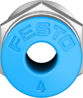 Festo 2.6 mm Quick Star R1/8 Male Thread with External Hex Push-in-Fitting QS-1/8-4