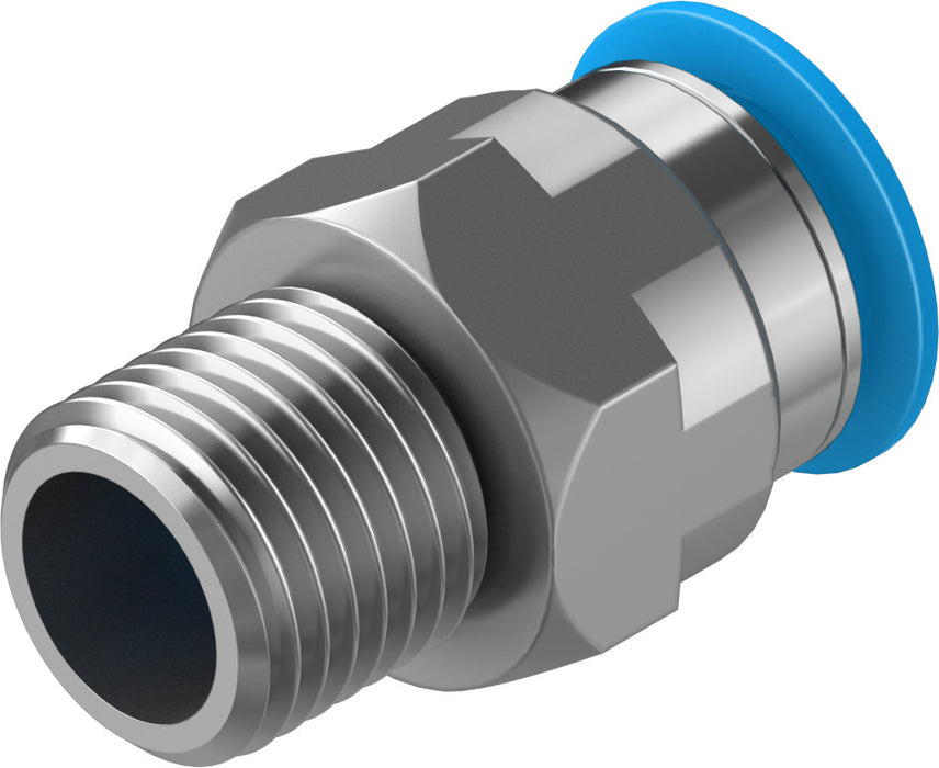 Festo 6.7 mm Quick Star R1/4 Male Thread with External Hex Push-in-Fitting QS-1/4-10