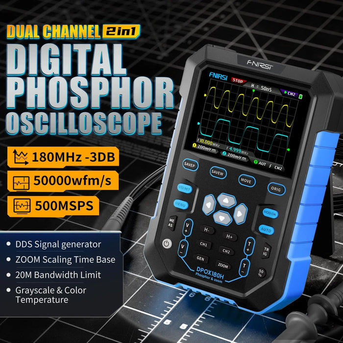 FNIRSI DPOX180H 2 Channels Digital Phosphor Oscilloscope