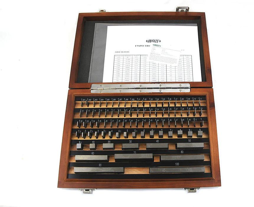 Insize 87 Pcs Steel Gauge Block Set ISO3650 (Grade 2) 4100-287