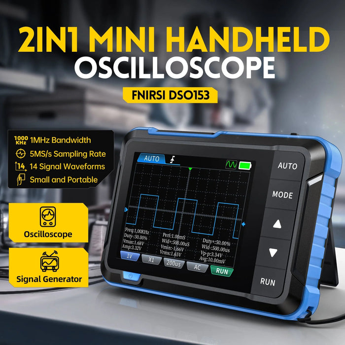 FNIRSI DSO-153 2-IN-1 Mini Digital Oscilloscope Waveform Generator