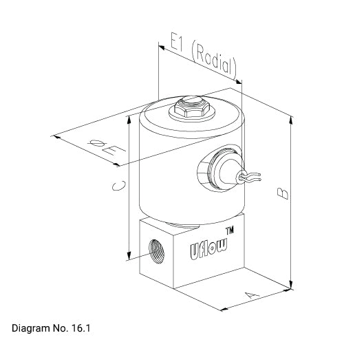 Uflow 1/2 Inch 2/2 Way Direct Acting Solenoid Valve SS 304 Body (0 – 0.35 Bar) with Epoxy Moulded LED Coil Normally Close