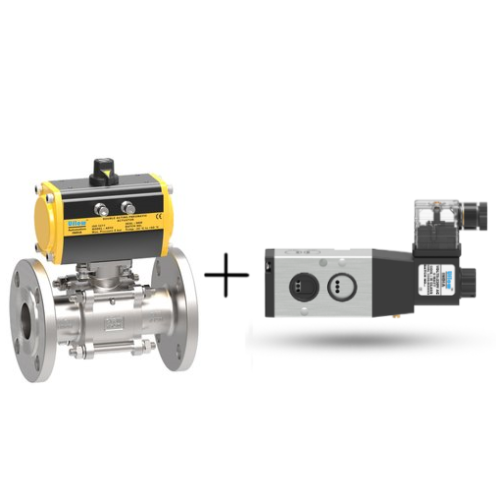 Uflow 1/2 Inch / 15mm SS304 Pneumatic Ball Valve