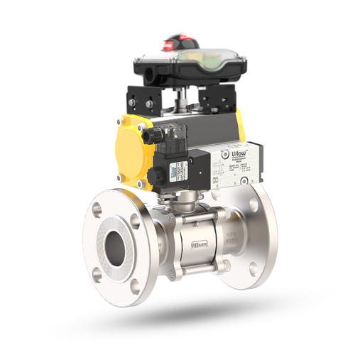 Uflow 1 Inch / 25mm SS304 Pneumatic Ball Valve