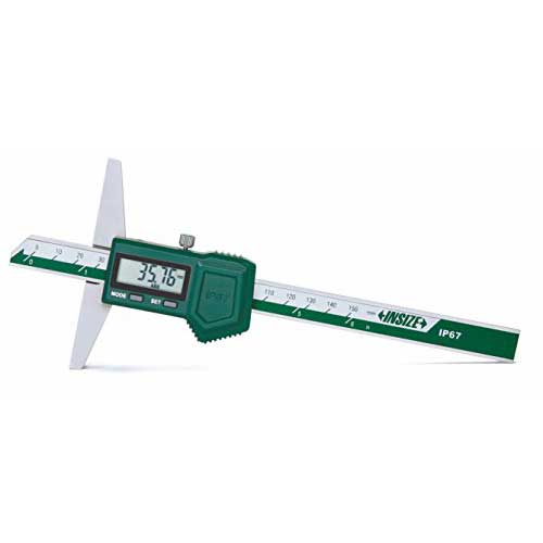 Insize 1149-150 Digital Depth Gauge 0-150mm Range ±0.03mm Accuracy IP67 Waterproof