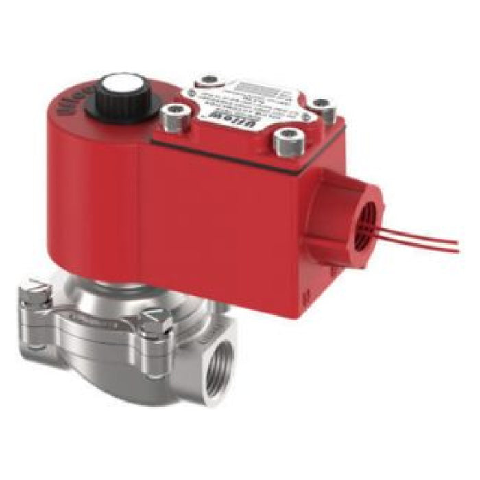 Uflow 1/2 Inch 2/2 Way Semi-Lift Diaphragm Operated Solenoid Valve SS304 with IP67 Flame Proof Coil – Screwed Ends