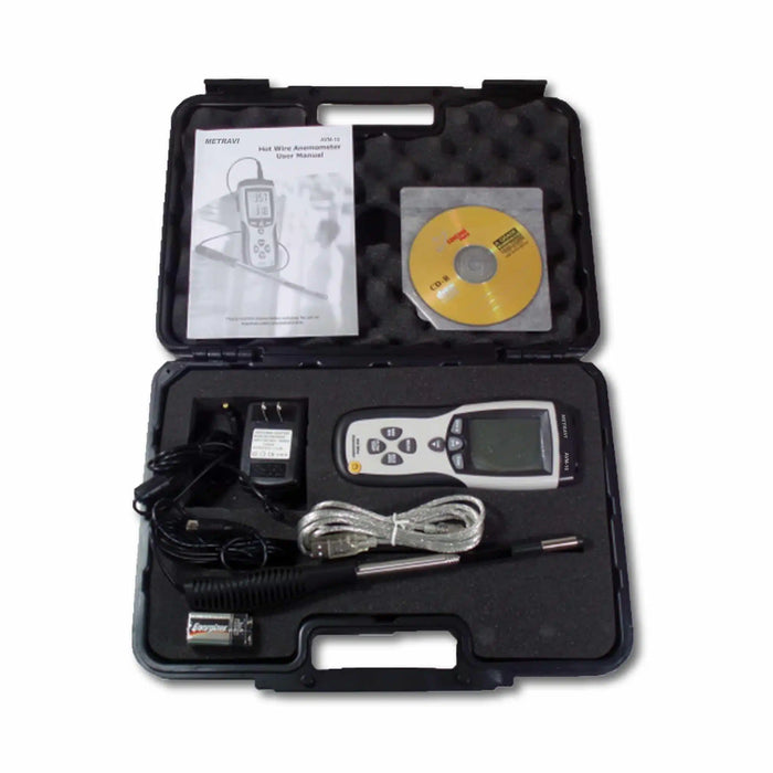 Metravi AVM-10 0.1 to 25m/sec Hot Wire Anemometer with USB Interface