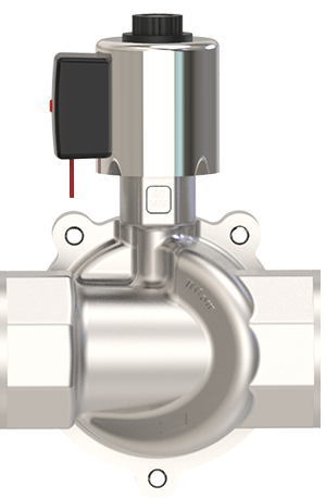 Uflow 1.1/2 Inch 2/2 Way Normally Close Pilot Operated Diaphragm Solenoid Valve SS304 with Power Saver Coil – Screwed Ends