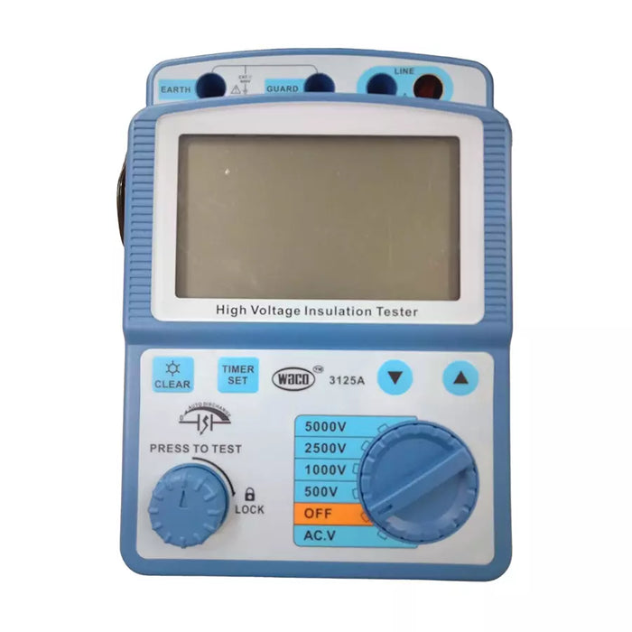 Waco 3125A 500V-5000V Digital Insulation Tester, 1TΩ Range