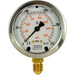 Akari Pressure Gauge Akari 63mm 1/4" Thread (BSP) Glycerin Filled Pressure Gauge, Botton Connection