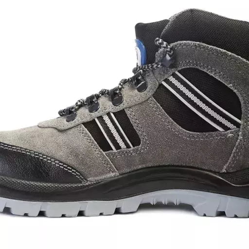 Allen Cooper Safety Shoes Allen Cooper AC 1157 High Ankle Anti-static Steel Toe Grey & Black Safety Shoes