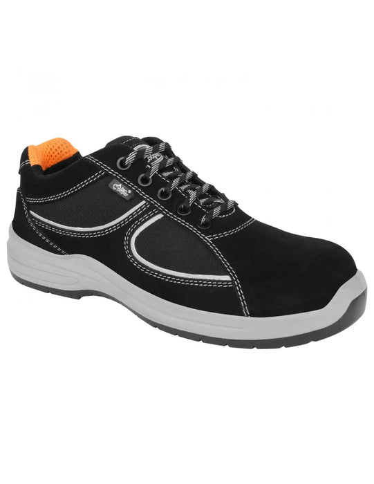 Allen Cooper Safety Shoes Allen Cooper AC 1582 Suede Leather Composite Cap Toe Black Safety Shoes