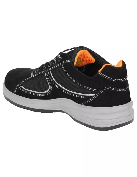 Allen Cooper Safety Shoes Allen Cooper AC 1582 Suede Leather Composite Cap Toe Black Safety Shoes