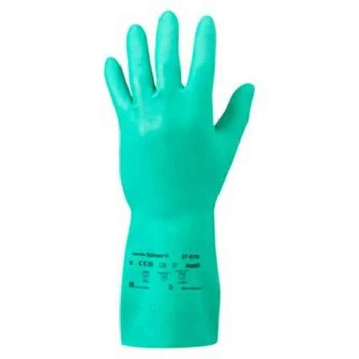 Ansell Chemical Resistant Gloves Ansell Alphatec Solvex Green Nitrile Gloves 9 No. 37-676 (Pack of 12)