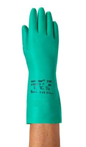 Ansell Alphatec Solvex Green Nitrile Gloves 9 No.