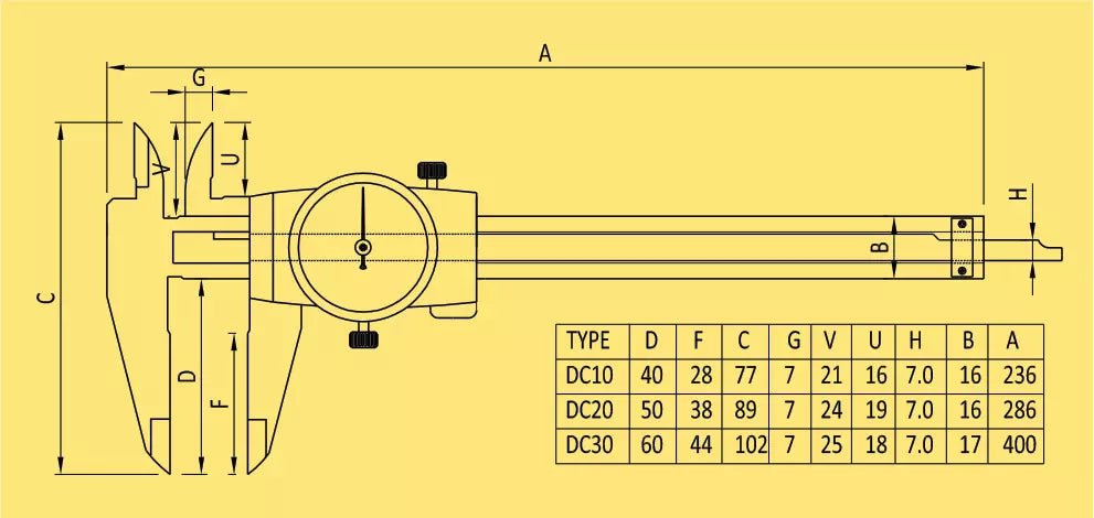 Baker Digital Calipers Baker 150 mm Dial Caliper DC10