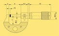 Baker Outside Micrometer Baker 0-25 mm Metric External Micrometer MMC25