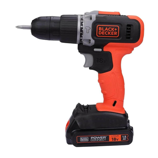 Black & Decker Cordless Drill Black+Decker BCD003C1-QW 18V 2 Speed Drill Driver