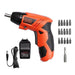 Black & Decker Electric ScrewDriver BLACK+DECKER 15 Pcs Cordless Screwdriver Set Ni-Cd (Nickel-Cadmium) with LED Worklight, Screw Bits Set & Adjustable Torque, 4.8 Volts 200 RPM , 6 Months Warranty , KC4815-IN Home & Pro Use